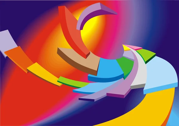 Abstrakt färgbakgrund kurvor — Stock vektor