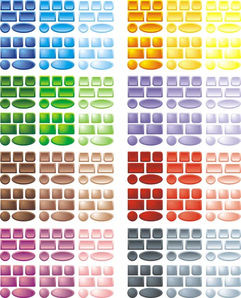 Botones web de color — Vector de stock