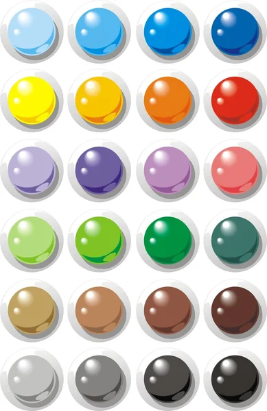 Color web buttons — Stock Vector