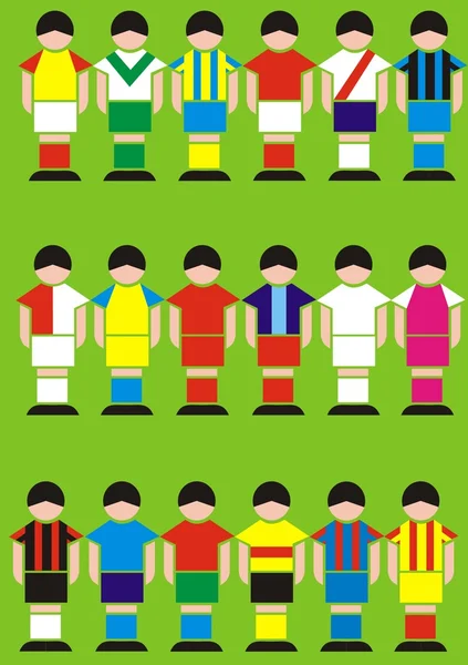 Equipos de fútbol — Archivo Imágenes Vectoriales