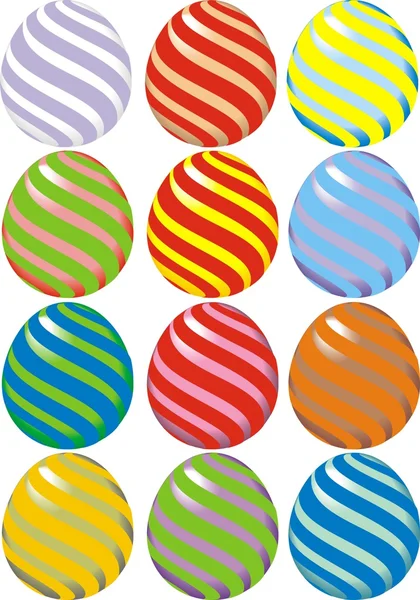 Easter eggs isolated — Stock Vector