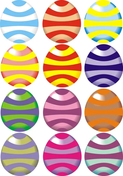 Easter eggs isolated — Stock Vector