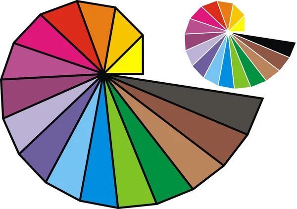 Farbspirale isoliert — Stockvektor