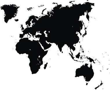 Afrika ve Asya harita