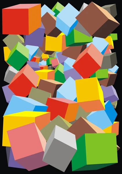 Couleur Cubes fond — Image vectorielle