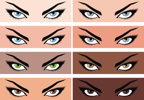 Les yeux des femmes — Image vectorielle