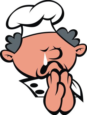 Şef yüzünü ve ellerini