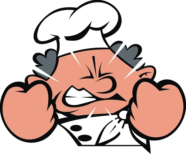 Chef face and hands — Stock Vector