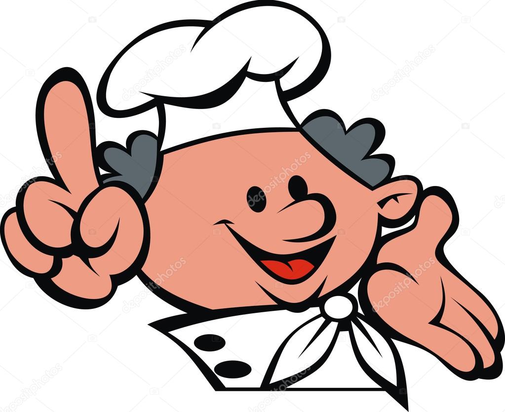 chef face and hands