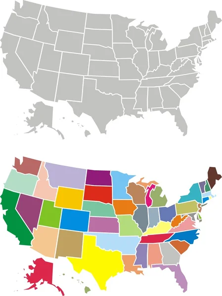 USA térkép — Stock Vector