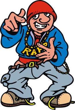 Genç rap (hip hop) adam