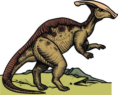 parasaurus - prehistoric dinosaur clipart