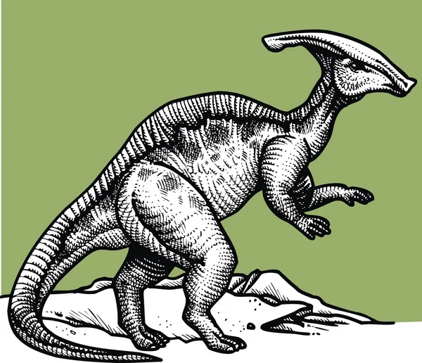 Parasaurus - förhistorisk dinosaurie — Stock vektor