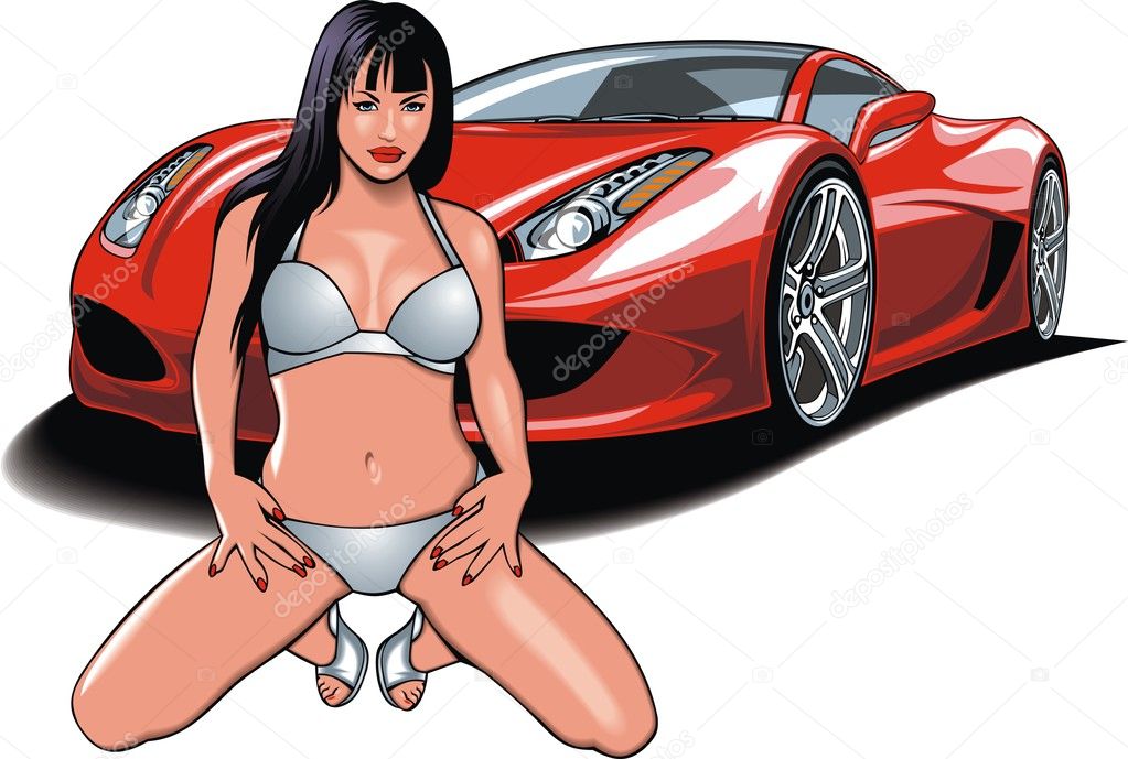 my original car design and nice girl 