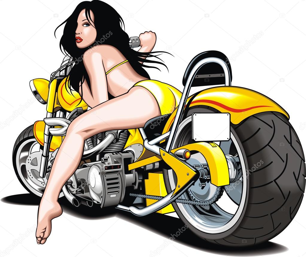 my original design motorbike and woman 