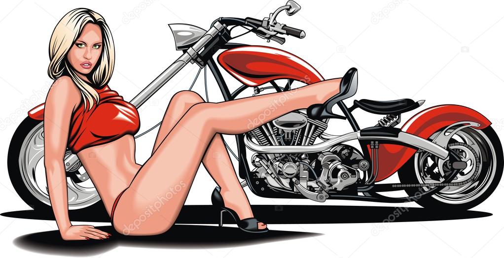 my original motorbike design and nice girl 