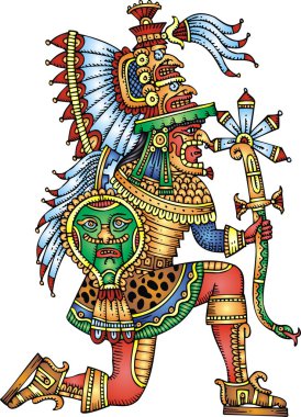 mayan warrior isolated clipart