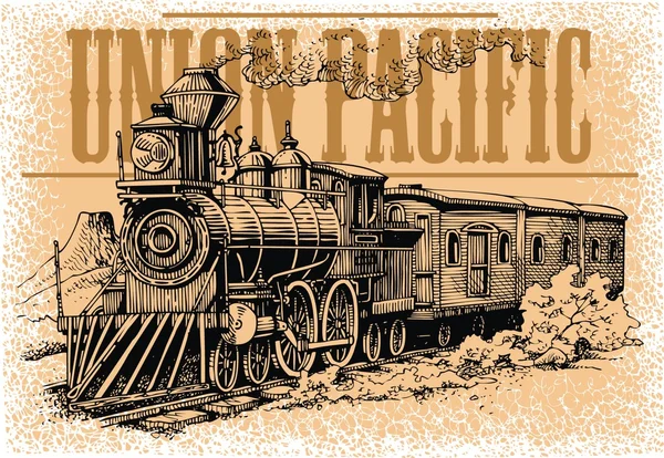 Ancienne machine à vapeur — Image vectorielle