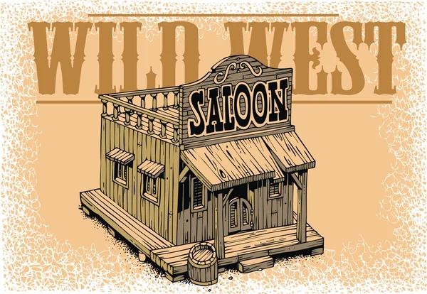 Old saloon — Stock Vector