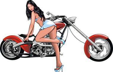 güzel kız benim orijinal motosiklet tasarımı 