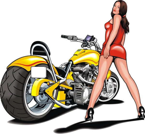 Biker girls Vector Art Stock Images Depositphotos pic