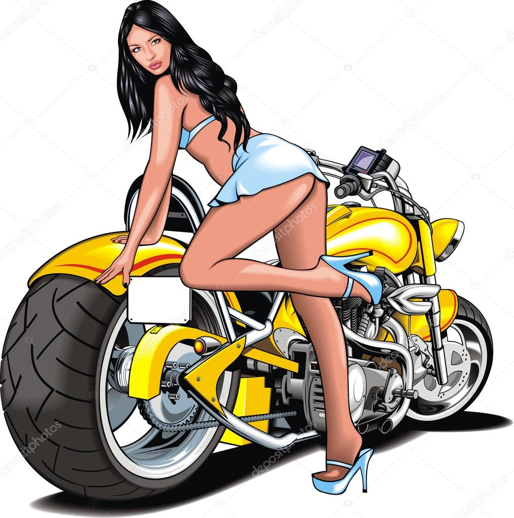 my original motorbike design with nice girl 