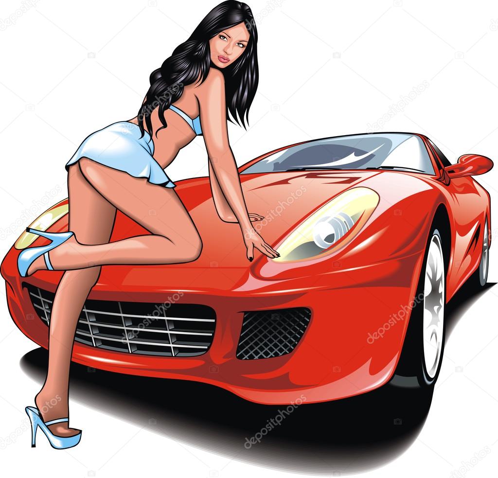 my original design car with girl from my dream