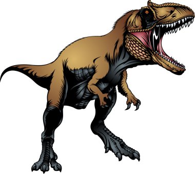 tyranosaurus rex izole 