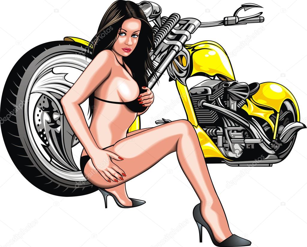 girl from my dream and my original motorbike