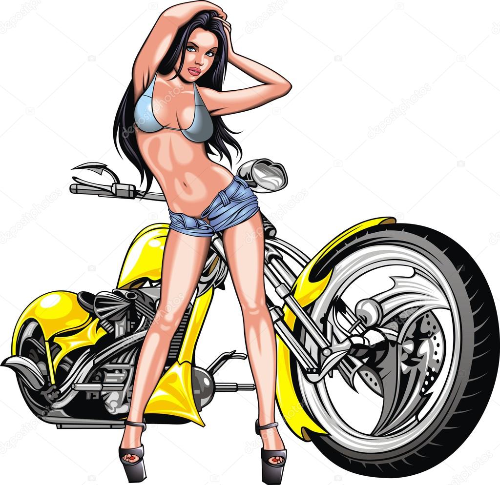 girl from my dream and my original motorbike