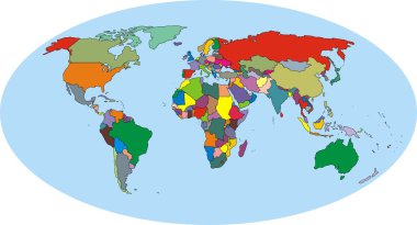 renkli Dünya Haritası