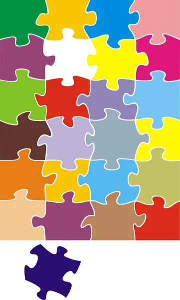 Illustration de puzzle couleur — Image vectorielle