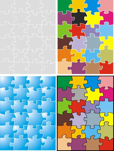 Barevné puzzle obrázku — Stockový vektor