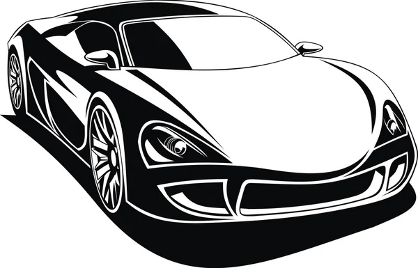 Mijn auto zwart / wit ontwerp — Stockvector