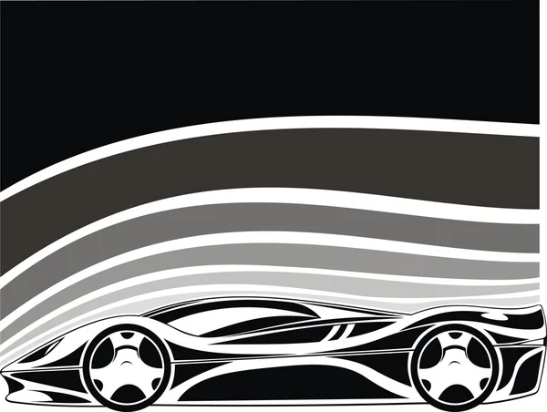 Ma voiture design noir et blanc — Image vectorielle