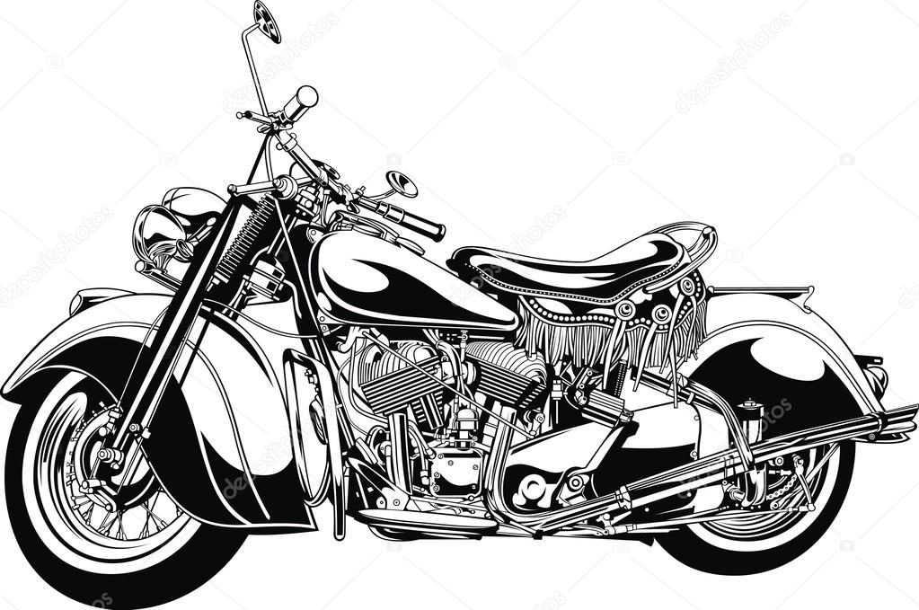 my black and white motorbike design