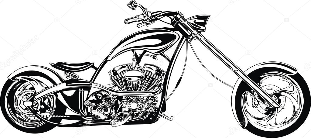 My original black and white motorbike design