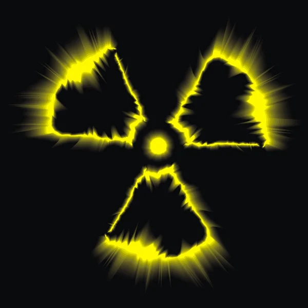 Radioactieve gevarensymbool — Stockvector