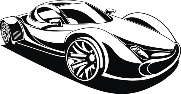 My black and white design car — Stock Vector