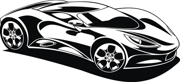 Το αυτοκίνητό μου μαύρο και άσπρο σχέδιο — Διανυσματικό Αρχείο