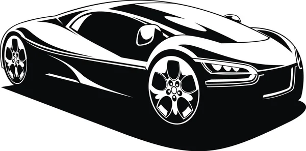 Ma voiture design noir et blanc — Image vectorielle