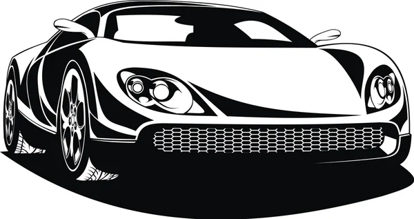 Ma voiture design noir et blanc — Image vectorielle