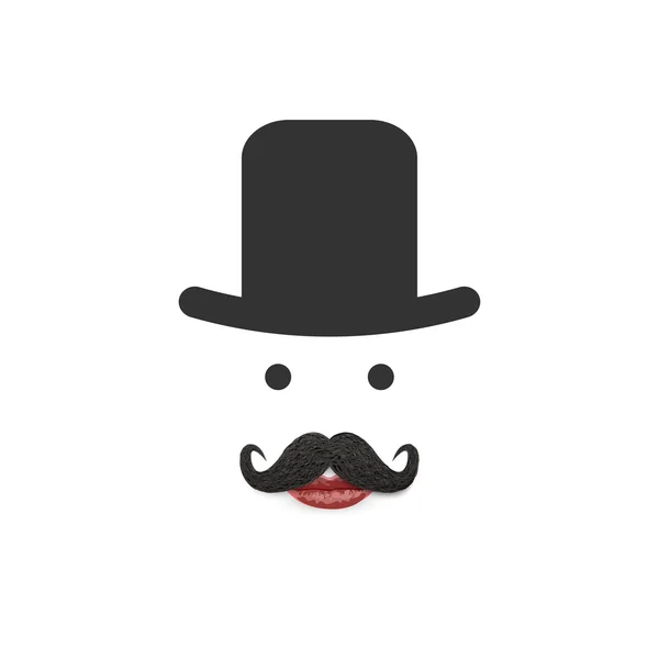 Cavalheiro com bigode — Vetor de Stock