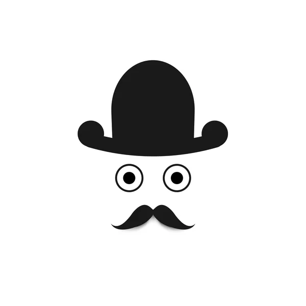 Cavalheiro com bigode — Vetor de Stock