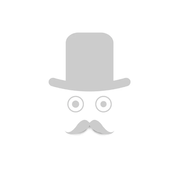 Gentleman avec une moustache — Image vectorielle