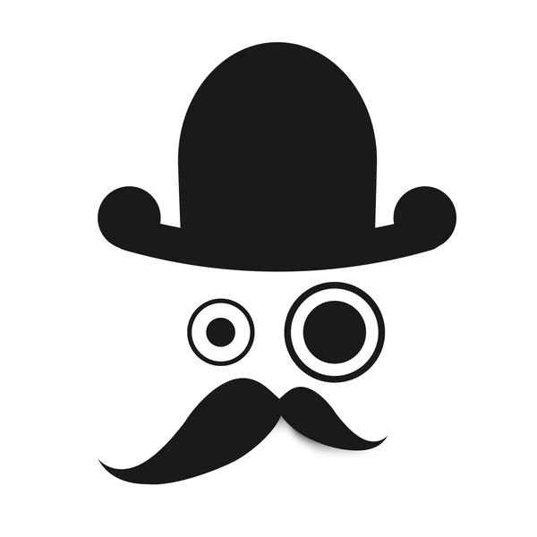 Gentleman with a mustache — Stock Vector