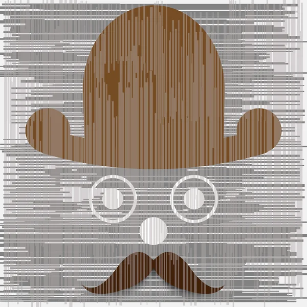 Gentleman avec une moustache — Image vectorielle