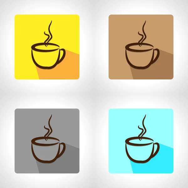 Cup coffee app icon — Stock Vector