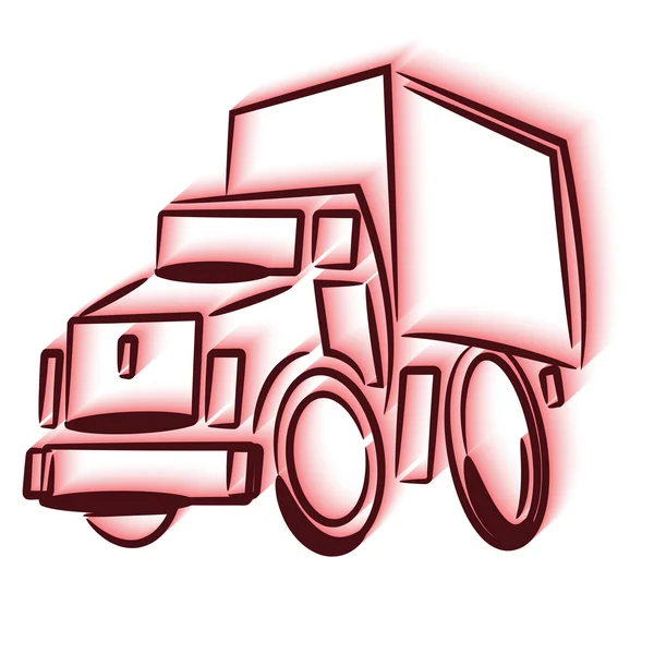 Trucking, mobil - Stok Vektor