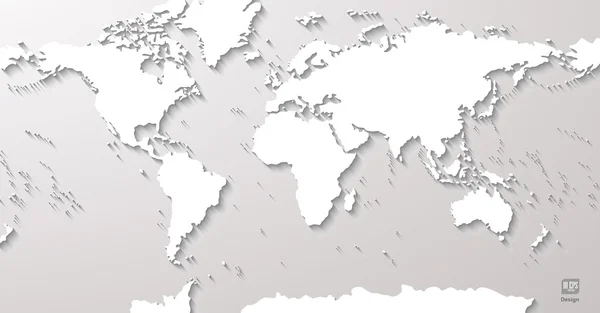 Politický svět mapa ilustrace — Stockový vektor